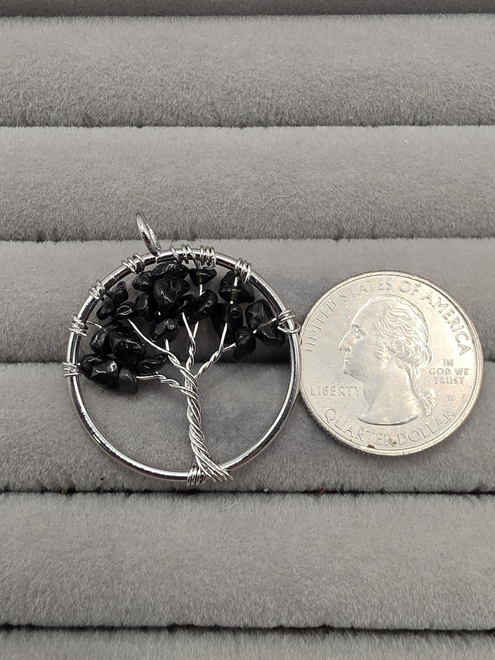 Black Tree of Life Pendant Necklace